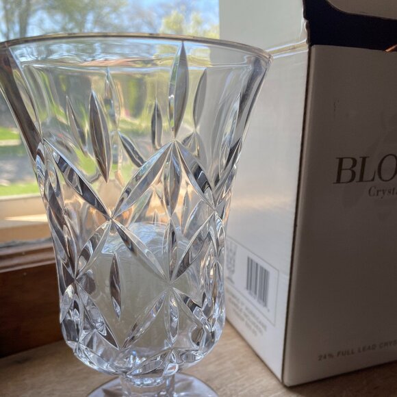Vintage Crystal Vase & Votive still BRAND NEW w/box. 24% Full Lead Block Crystal - Picture 8 of 8